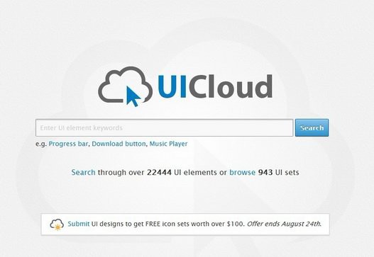 網(wǎng)站設(shè)計(jì)師常用的搜索UI的網(wǎng)站 ui-cloud 網(wǎng)站截圖